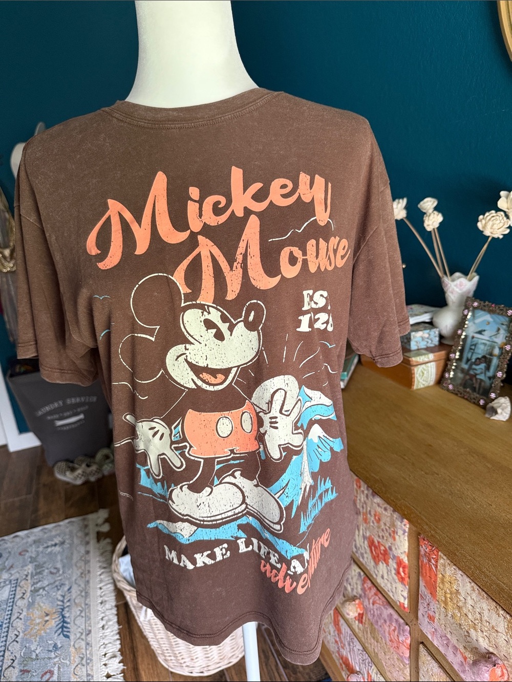 Vintage “make life an adventure” Mickey Mouse tee